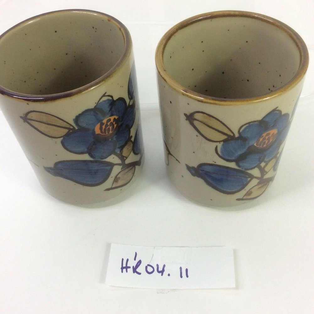 Vintage Otagiri Pottery Coffee Mugs 2 Set Boho - Picture 8 of 8